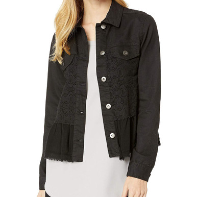 Women's Black Wash Short Button Up Ladies' Denim Jacket – Threadbare